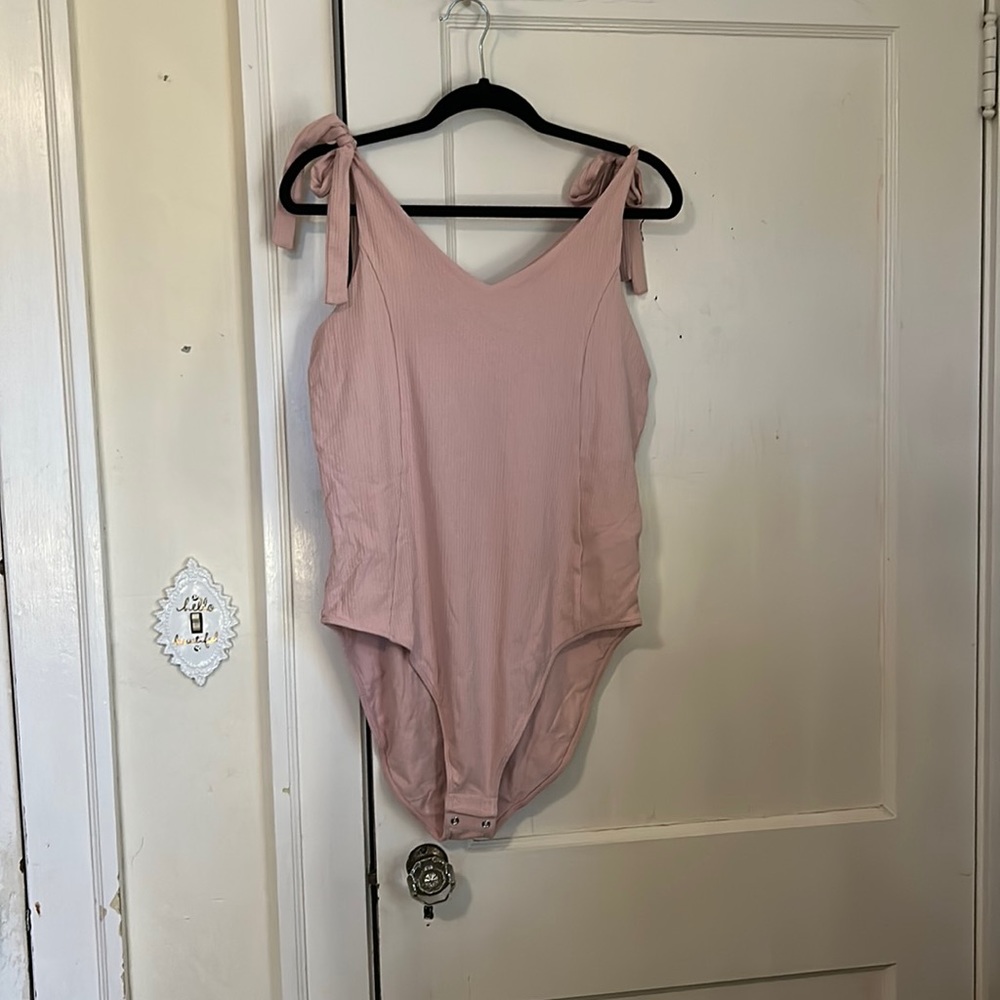 Pink tie shoulder Old Navy Bodysuit